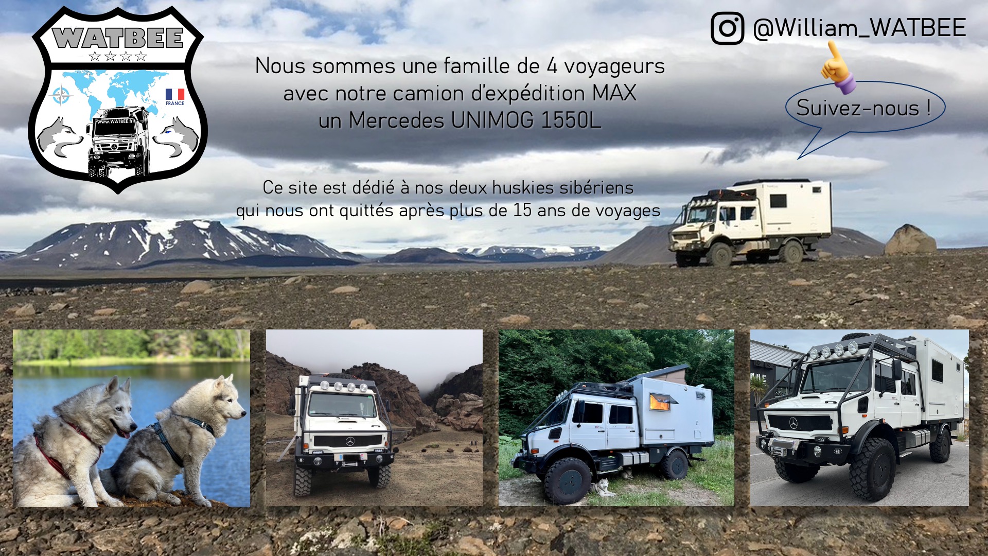 Voyageurs en camion d’expédition UNIMOG